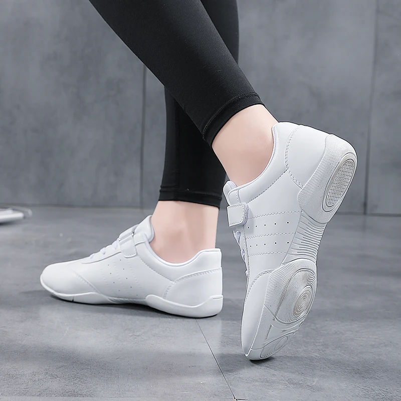 Lightweight White Profession Dance Shoes Women Low-heeled Beginner Gym Aerobics Sneakers Girls Ladies Training Cheerleading Shoe 2
