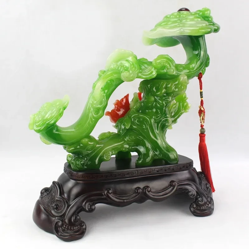 

Украшения из нефрита Ruyi, китайские аксессуары для украшения гостиной, ремесла из смолы, для помещений, фэн-шуй, чжаокай, украшения, подарки