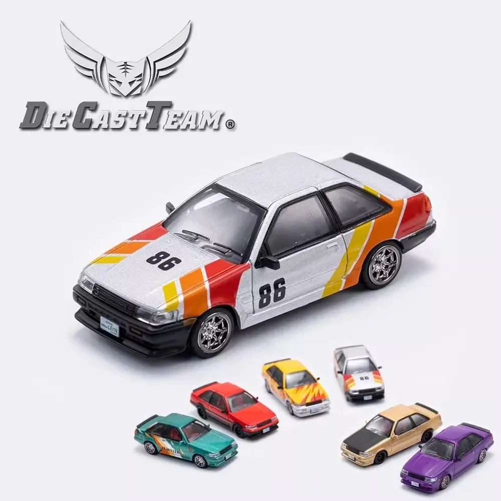 DCT 1/64 Toyota Corolla Levin AE86 Car Alloy Toys Motor