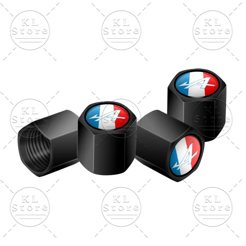 Alpine Logo 4-Piece Metal Car Valve Caps