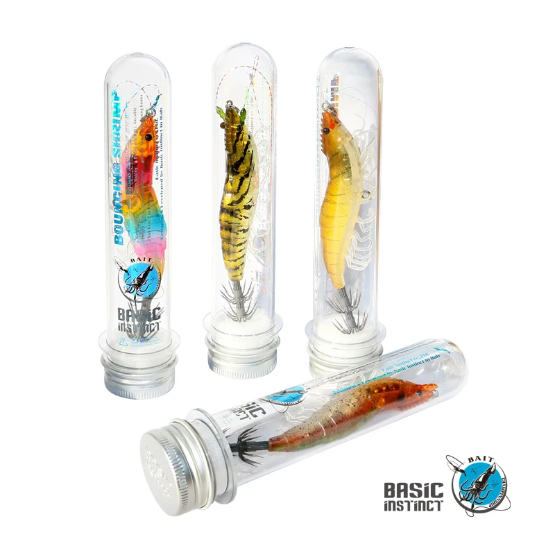 Leurres Lumineux Eau Salée - 10 Gabarits Calmar Shaddock, Tailles Assorties