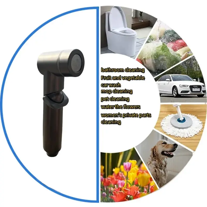 Bidet Toilet Sprayer Set Spray Water Bathroom Handheld Bidet Sprayer Toilet Shower Double Outlet Angle Valve Toilet Accessories 2