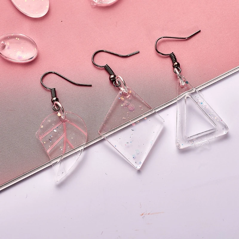 Y1UB Earring Molds Decorating Tool Xmas Dangle Earring Silicone Mold for DIY Craft Women Girl Jewelry Making Pendant Decor