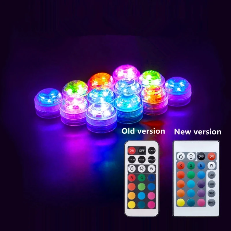 

Remote Control RGB Submersible LED Underwater Light Night Lamp for Fish Tank Pond Swimming Pool Wedding Party Vase Decor