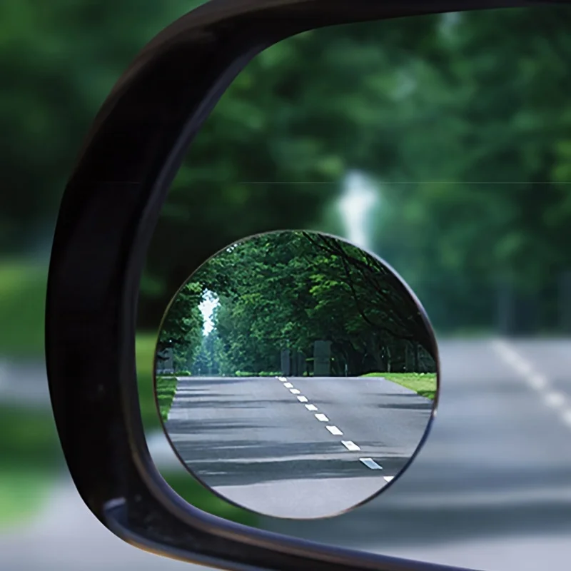 Lot De 2 Miroirs Angle Mort Voiture Argentés à Ventouse