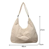 Trendy Women's Soft Cloth Shoulder Bag Solid Color Student 2026 Spring Y2k Casual Style Big Handbags Crossbody Bags for Women - Image 6