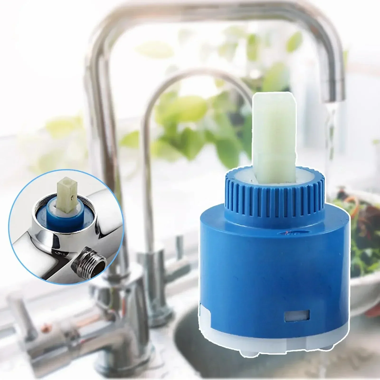 35mm 40mm Ceramic Disc Cartridge Mixer Faucet Valve PP Plastic Cartridges