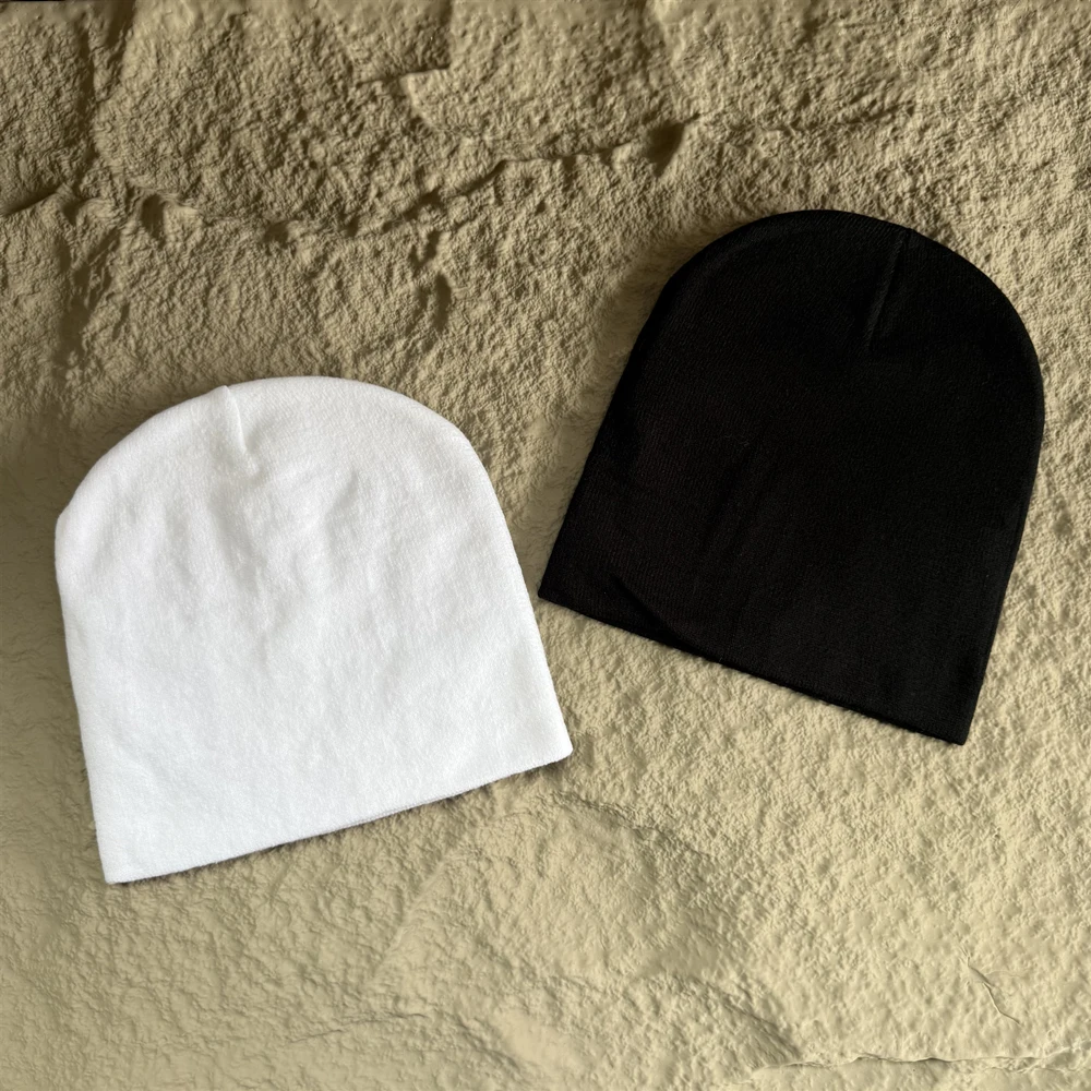 Unisex Fashionable High-Quality Cotton Knitted Beanie - Retro Streetwear Style