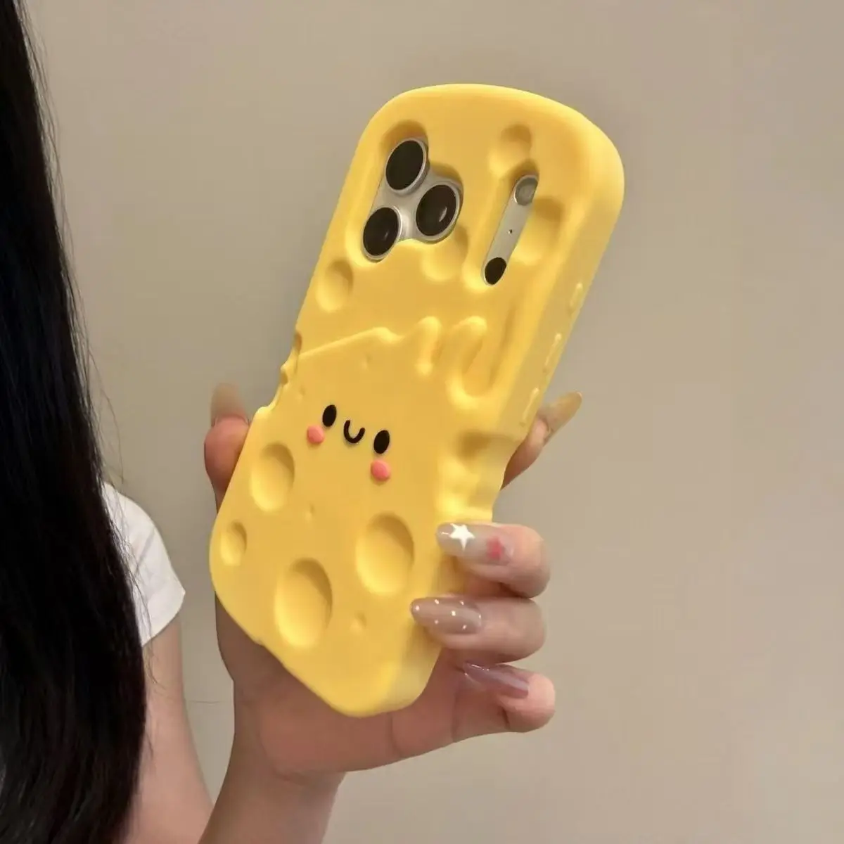 Lovely 3D Cheese Shape Silicone Phone Case Cover
