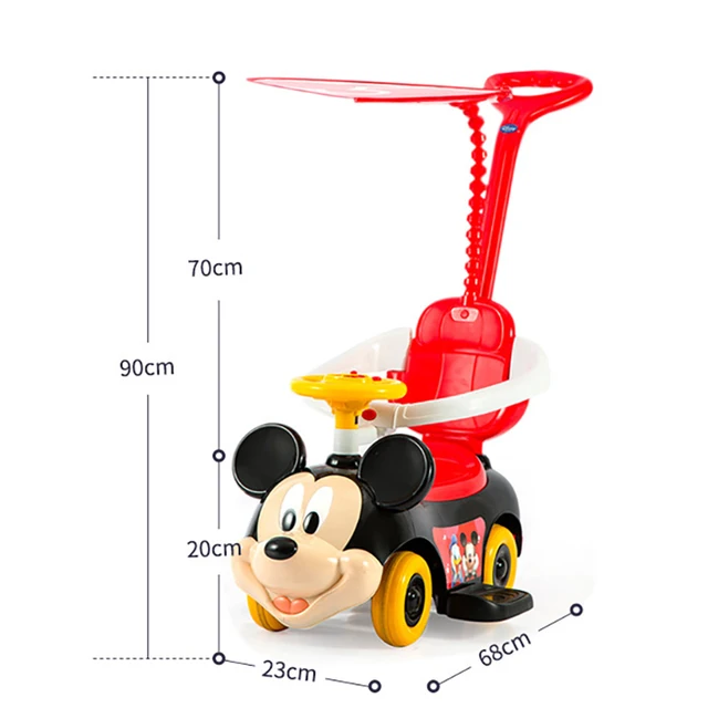 Disney Four Wheel Children's Baby Walker Bicycle Outdoor Riding Toys Car Baby Stroller Mickey Mouse Minnie Twist Car Kids Gifts 6