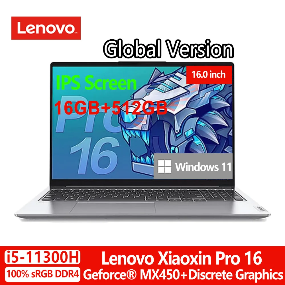 Lenovo Laptop Xiaoxin Pro 16 Intel i5 11300H 16GB RAM 512GB/1TB SSD 16 ...