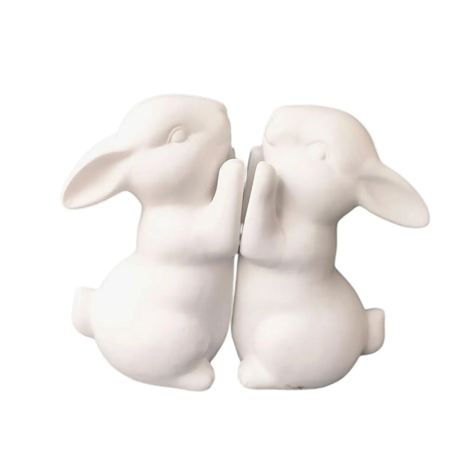 

Nordic Rabbit Statue Figurine Decorative Bookend Ceramic Sculpture Crafts Book Stopper for Desk Office Decor Gift Ornament