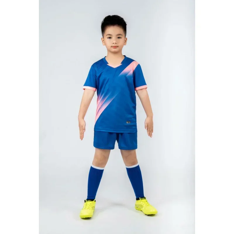 Football Jersey Set Soccer Uniform Boys Football Jersey tracksuit Child Soccer Sports Uniforms Kids Play Ball Sportswear Kits vest children's football suit Socks