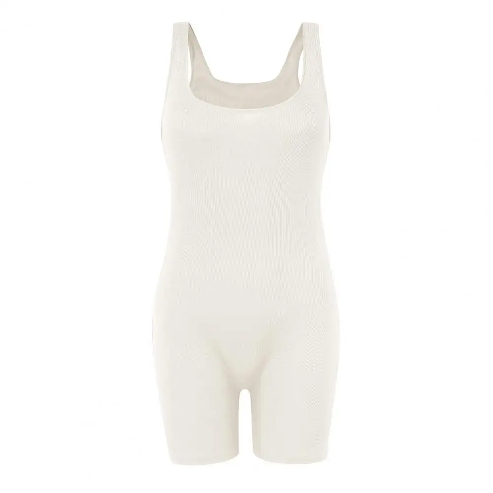 

Stylish Bodycon Romper Hip Wrap Sweat Absorption Women Romper Sexy Casual Backless Sport Romper