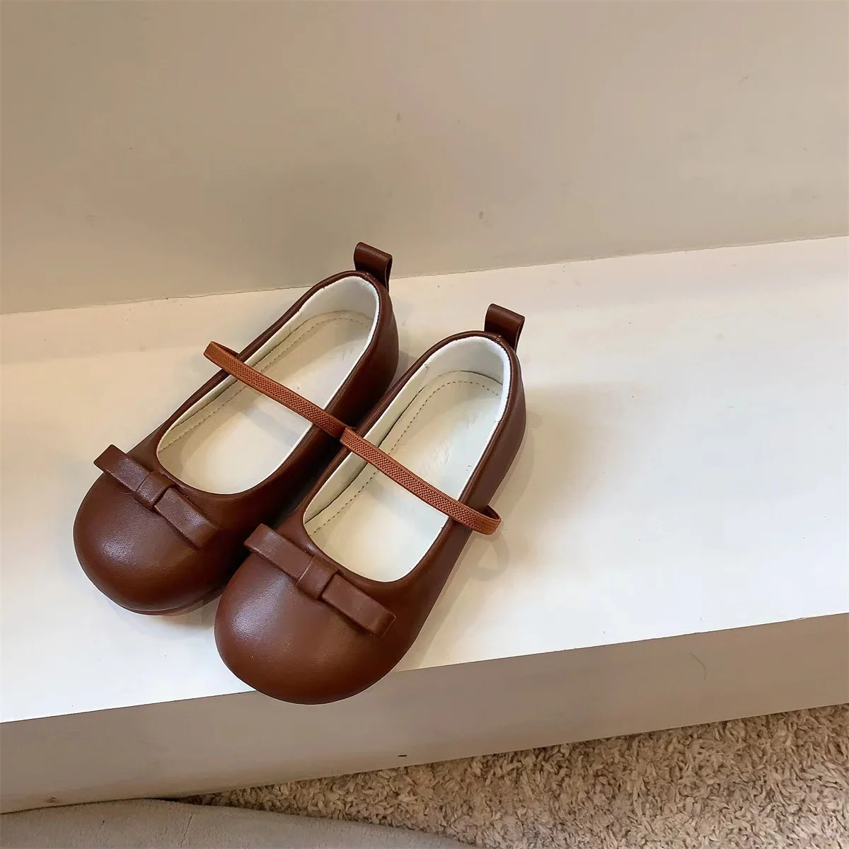 

K42802 White light color baby kids breathable Sole Platform Casual Non-slip Homewears size 25-35