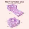 2-in-1 Toddler Sofa Fold Out, Soft Toddler Chair for Boys and Girls, Convertible Sofa to Lounger- Ideal for Napping 3