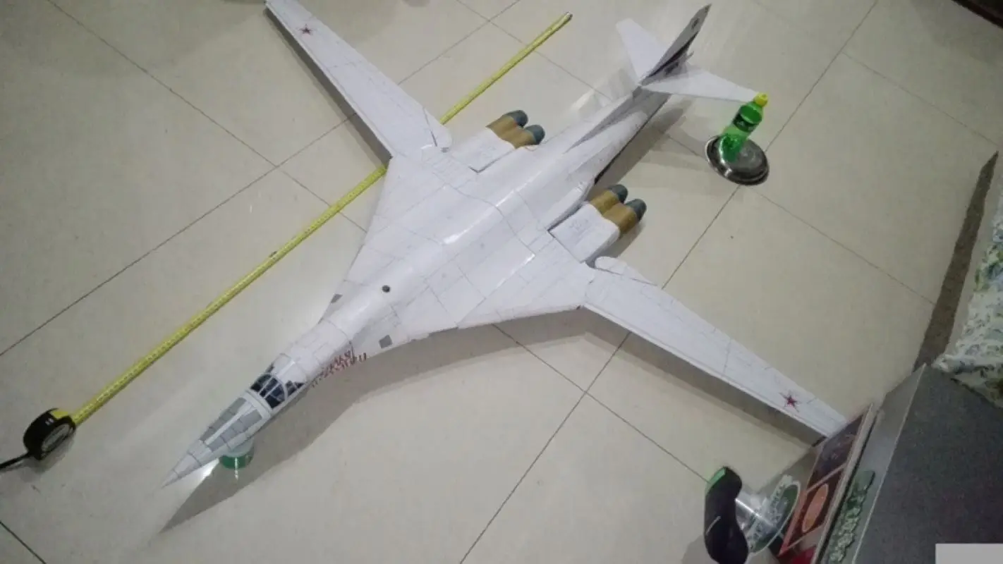 투폴레프 Tu-160 블랙 잭 폭격기 피규어, 160 공예 종이 모델 항공기, 3D DIY