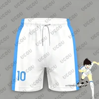 Tenue 2 pièces pour enfants, survêtement Captain Tsubasa Football No.10, t-shirt imprimé + short, ensemble décontracté, vêtements de sport pour enfants/adultes 5