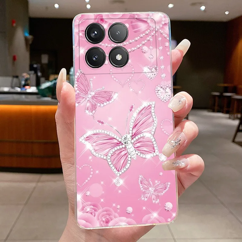 Luxury Aesthetic Butterfly Floral Soft TPU Clear Phone Case