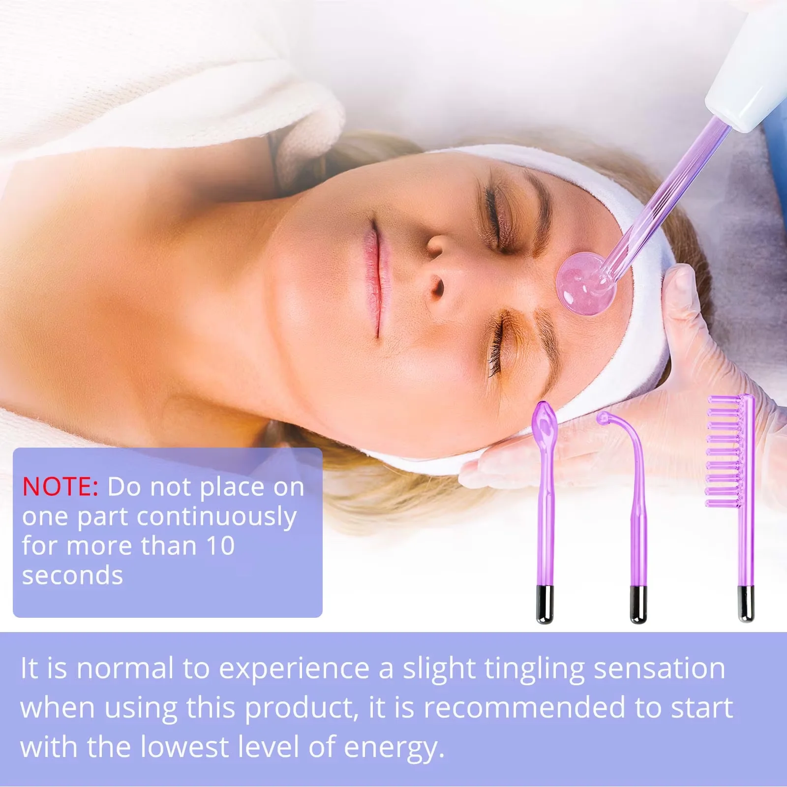 High Frequency Facial Machine Skin Spot Remover Portable Beauty Infrared Purple 5