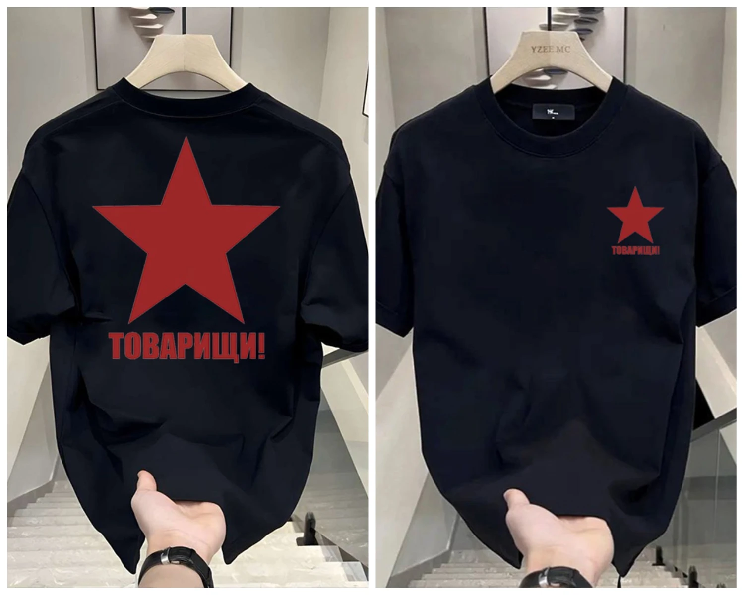 2026 코튼 패션 시원하고 스타일리쉬한 독창적이고 유니크한 프린트 티셔츠 - 여름 트렌디 캐주얼 반팔 라운드넥