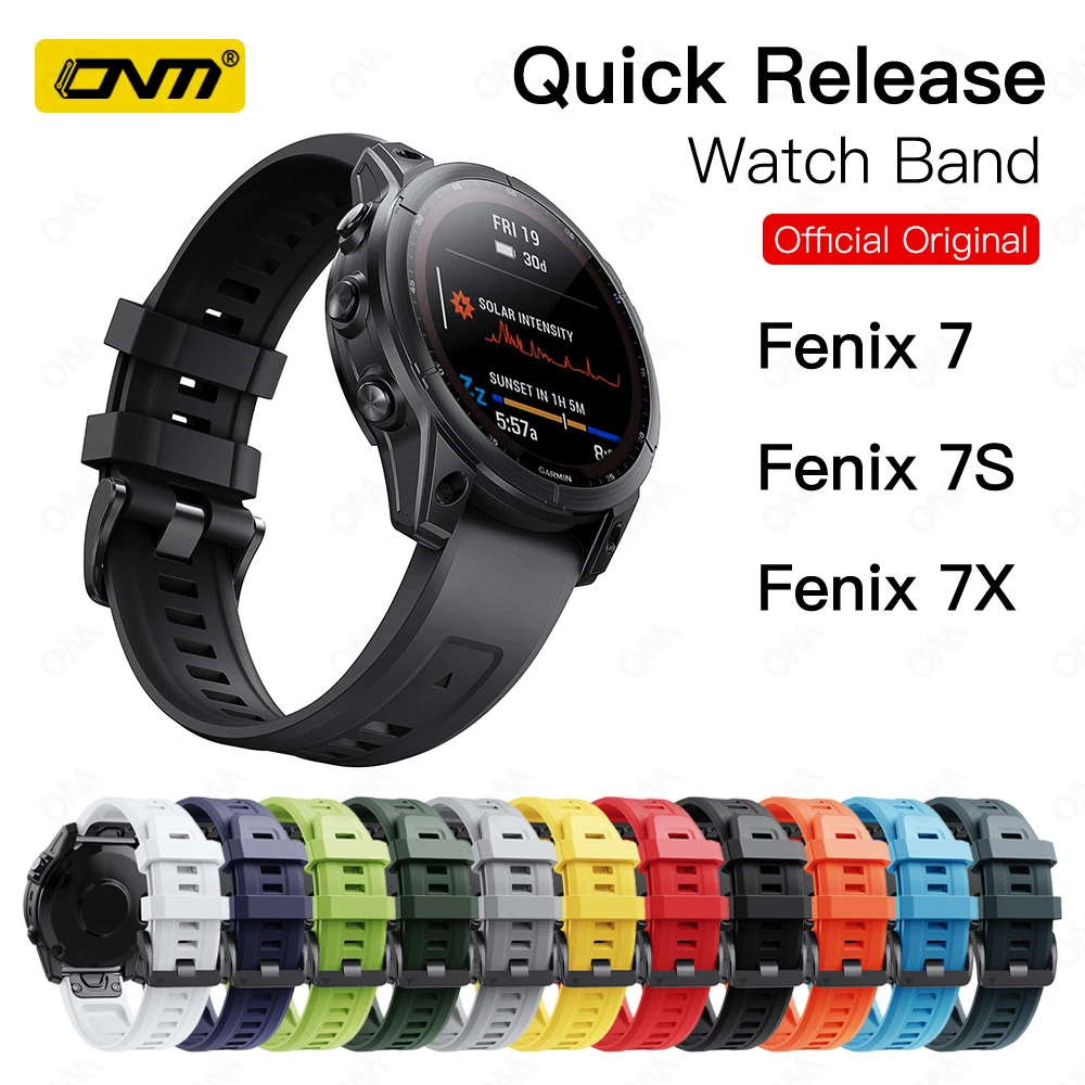Official Original Watch Band Strap for Garmin Fenix 7 7S 7X Quick Release Silicone Watchband correa Replacement Accessories 2022