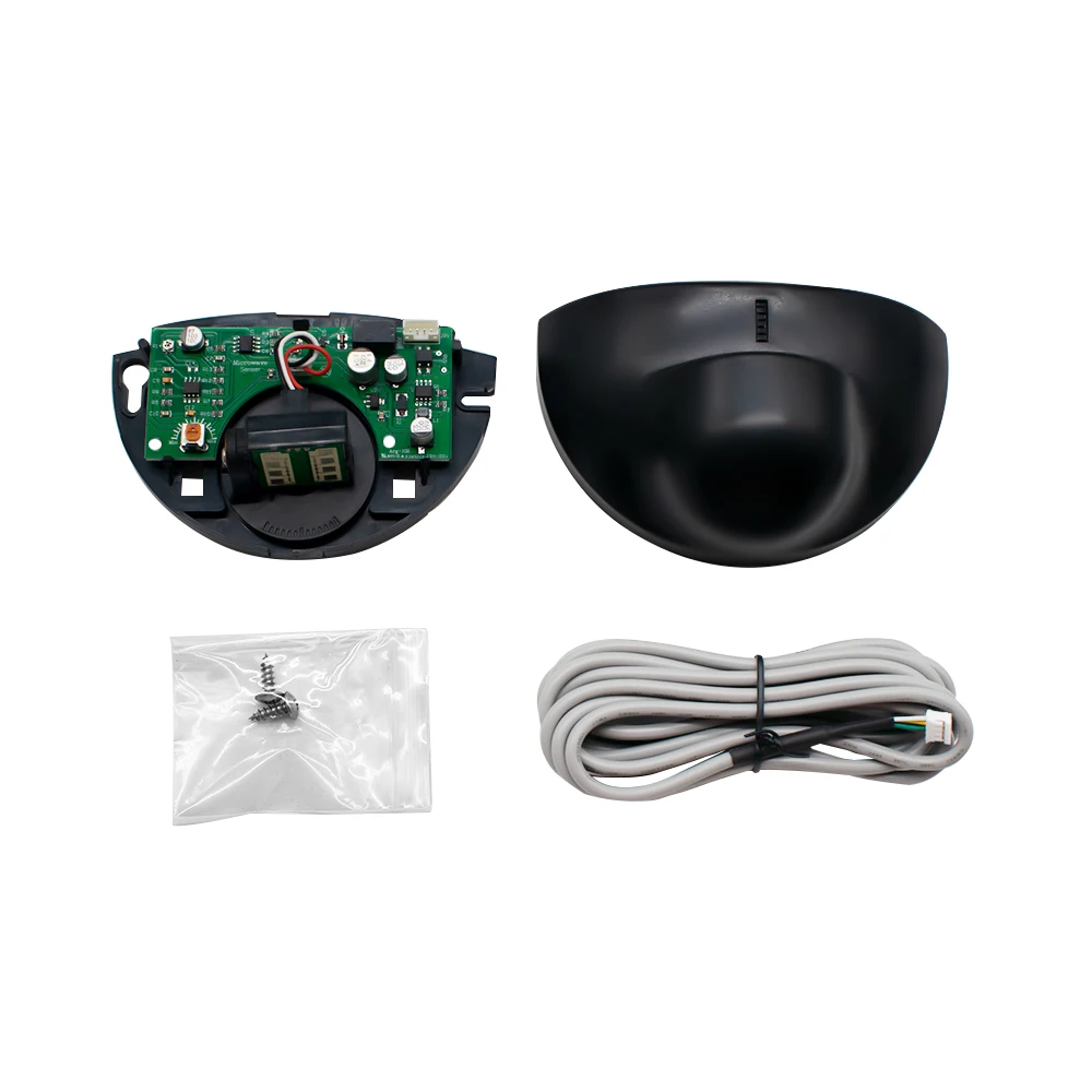 AC/DC12-27V Automatic Sliding Door Microwave Sensor Automatic Door Motion Detector Automatic Sensor Switch Black Silver Grey