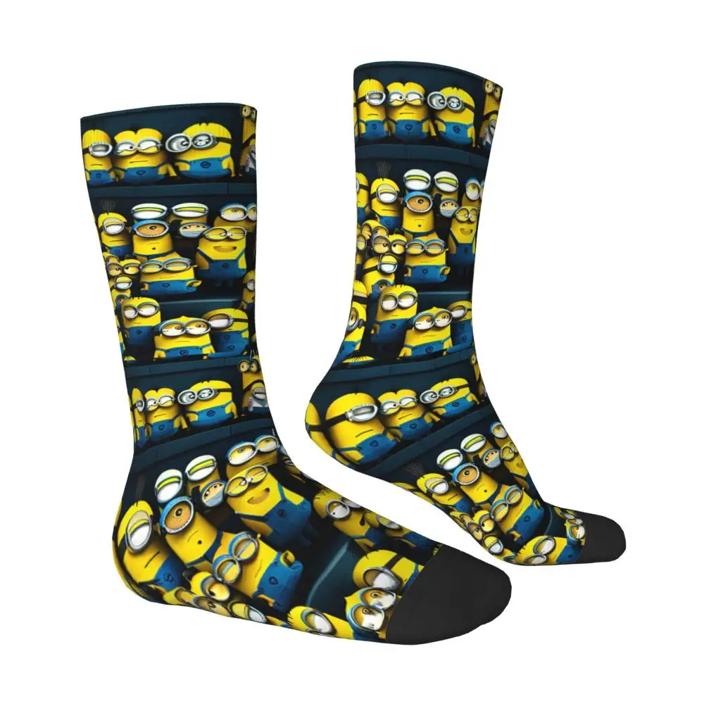 Custom Cool Print M- Minions Cartoon Socks for Women Men Stretchy Summer Autumn Winter M- Minions Bananas Crew Socks 133 S222551675d8642a1b2440f579ea63a2fg