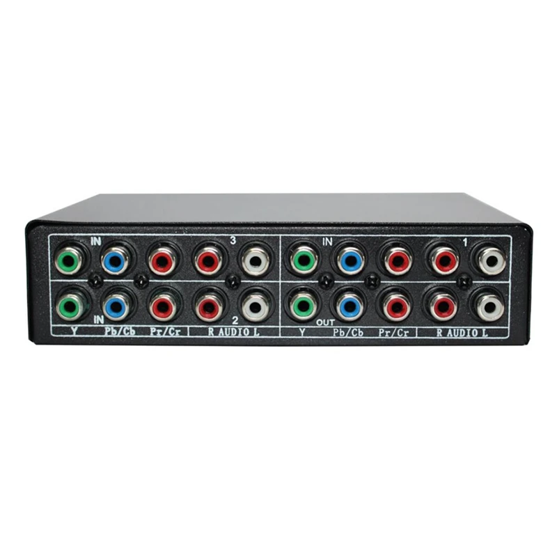New-Rgb Component Switch Selector 5 Rca 3-Way Ypbpr Cable Component Switch Av Switcher Per Ps2 Wii Lettore Dvd Tv