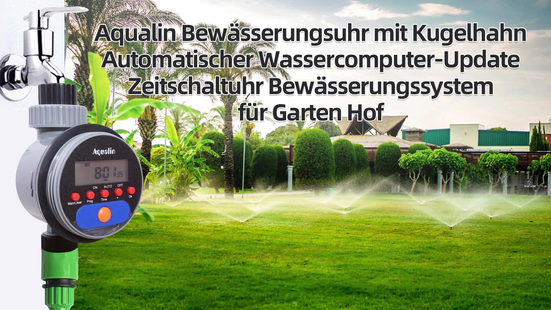 Timer Per Irrigazione Timer Irrigazione Giardino Oumefar Smart - Controllo App, Ritardo Pioggia, Pressione 2.9-116 PSI Smart Life