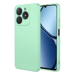 Flexible Liquid Silicone Protective Phone Case - Durable and Stylish Cover - Realme C51 (Light Green)