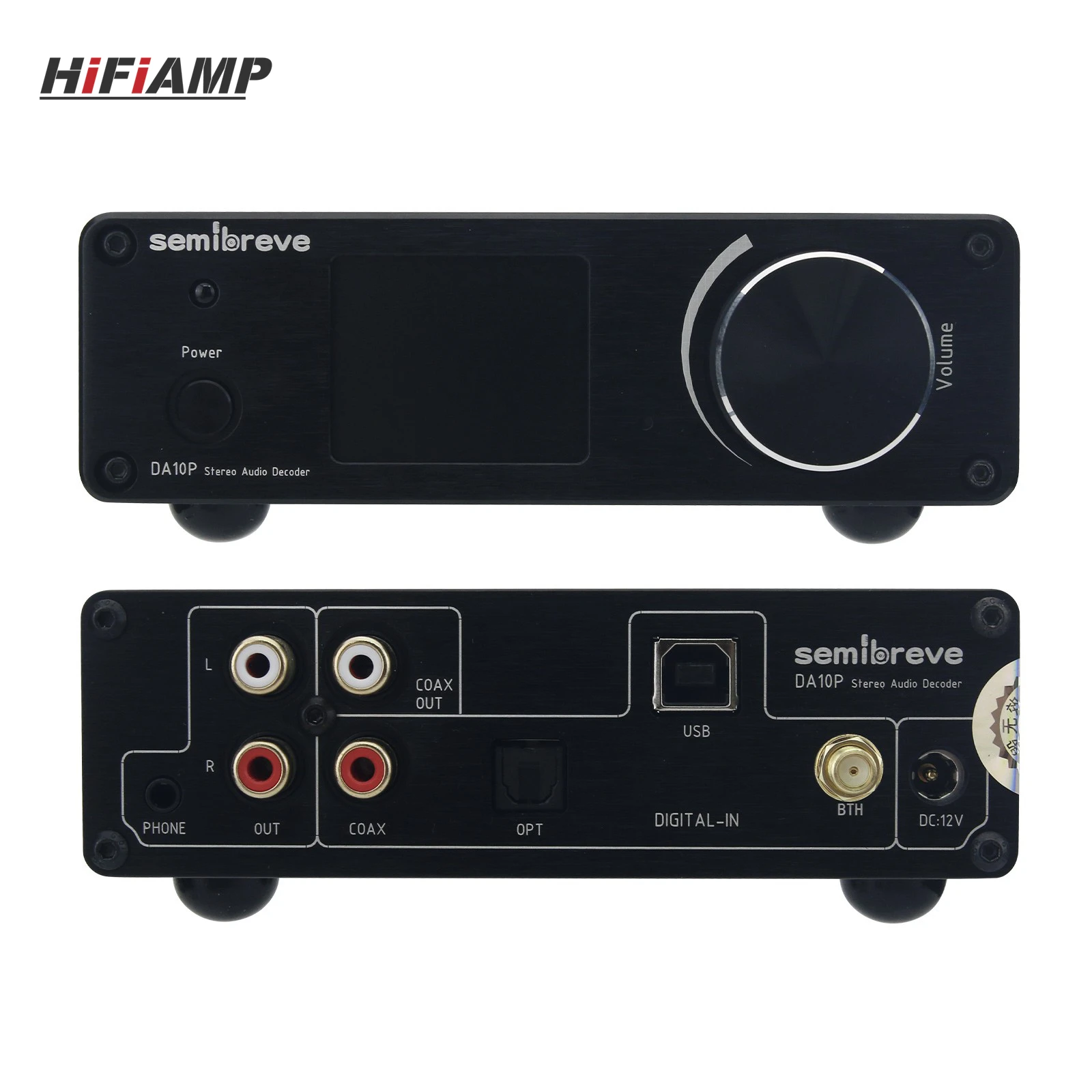 HiFiAMP 세미브레브 DA10P 듀얼 ES9039Q2M 스테레오 오디오 디코더 DSD512 QCC3095 블루투스5.4 하이파이 DAC