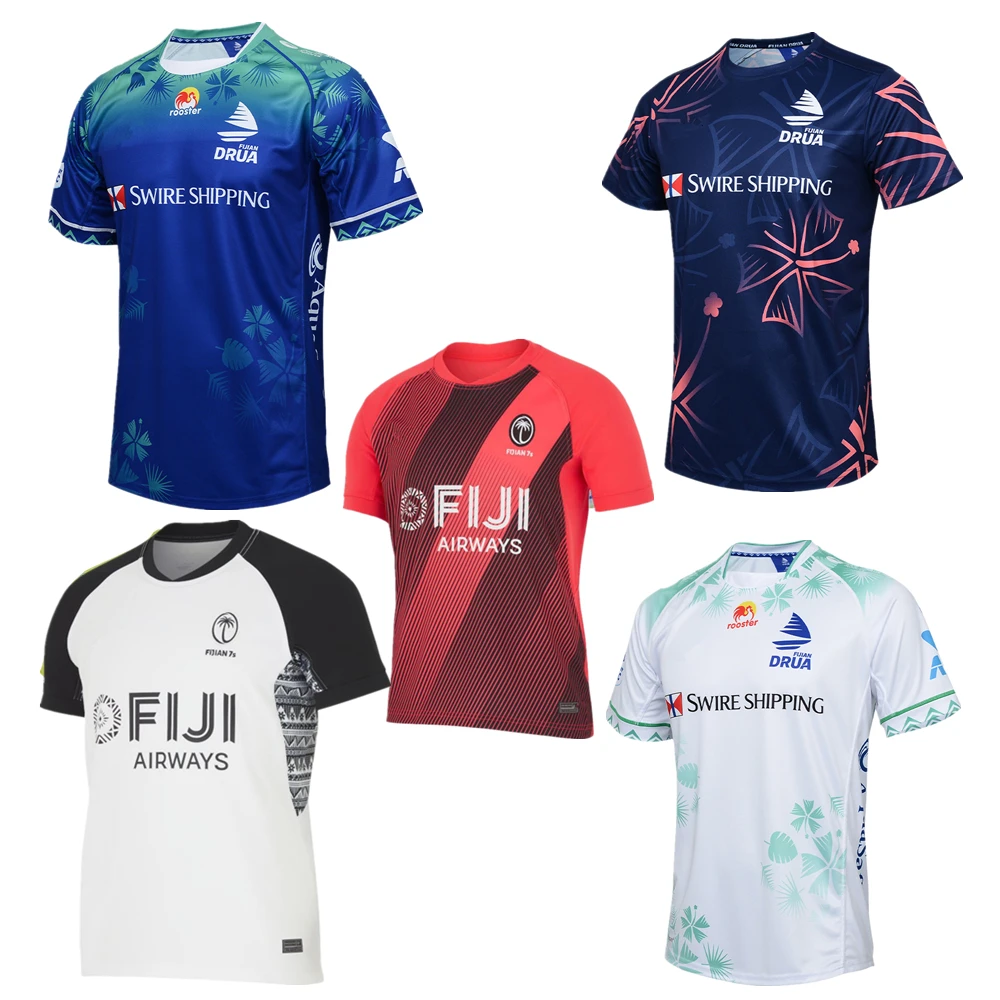 

new FIJI rugby jersey 2024 Fijian Drua Rugby shirt Fiji 7S Jerseys singlet big size 5xl Custom Name and Number