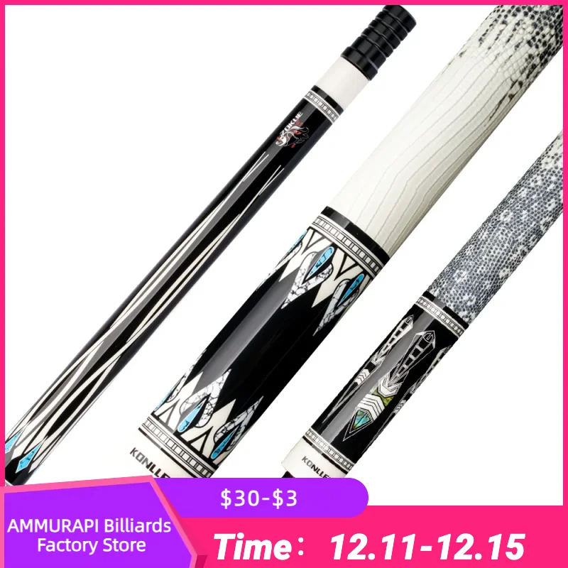 KONLLENBilliardsPoolCueTigerEverestTipLeatherGripPoolCue