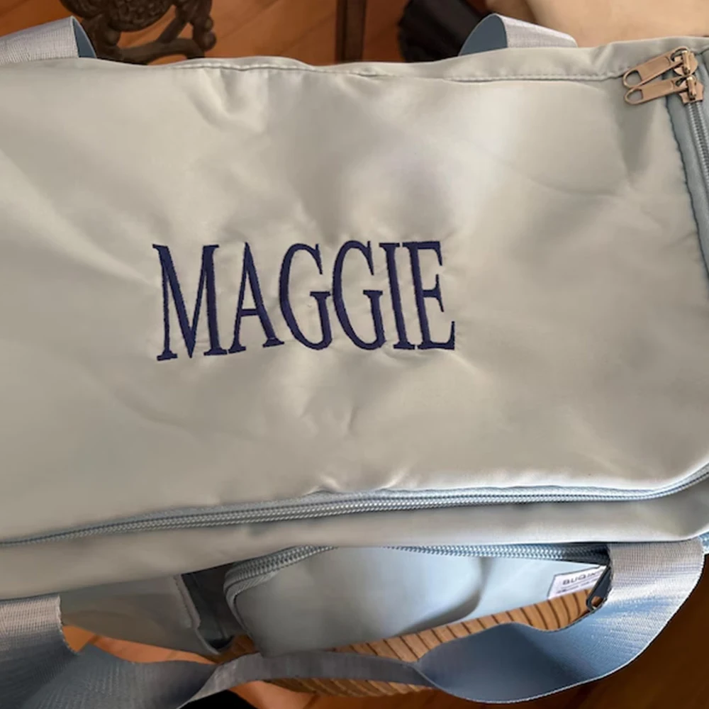 New Personalized Name Outdoor Sports Fitness Bag Dry Wet Separation Training Swimming Bag Embroidered Name Travelling