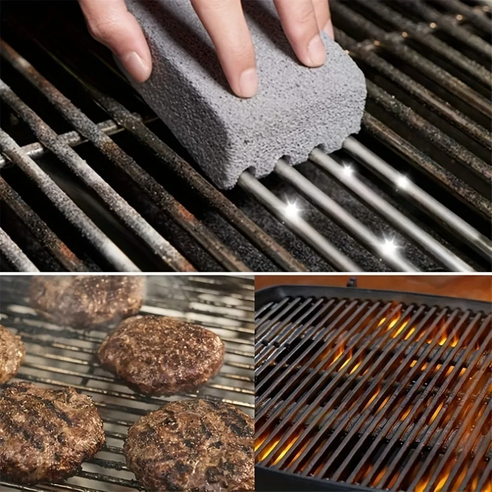 1pc Magic Grill Cleaning Stone-Non-Toxic, No Power Needed, Perfect for Outdoor BBQs & Home Use