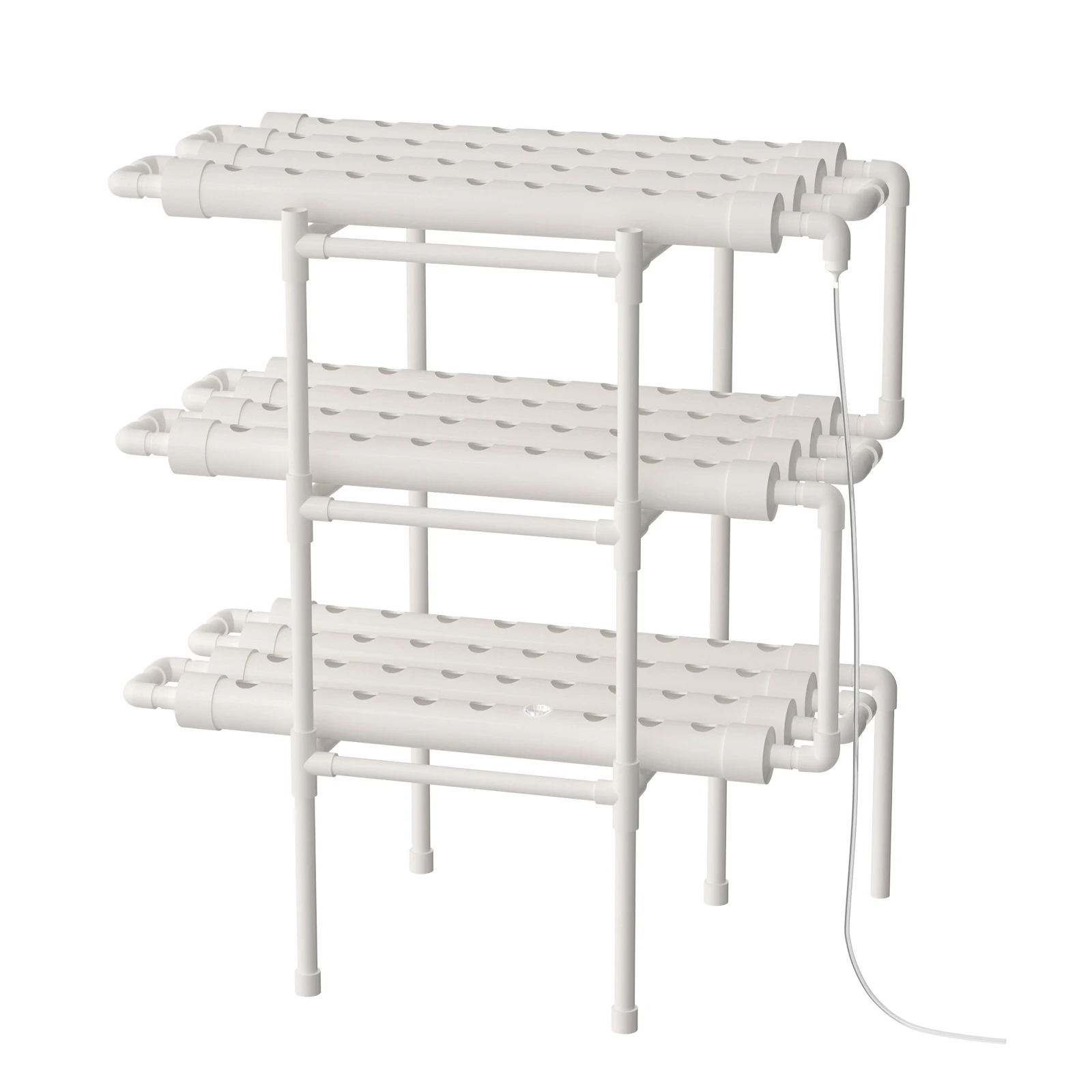 Kit de système de culture hydroponique, trous de plantation à 3 couches-108, tuyaux en PVC de qualité alimentaire, équipement de culture sans sol, outils de culture de jardin
