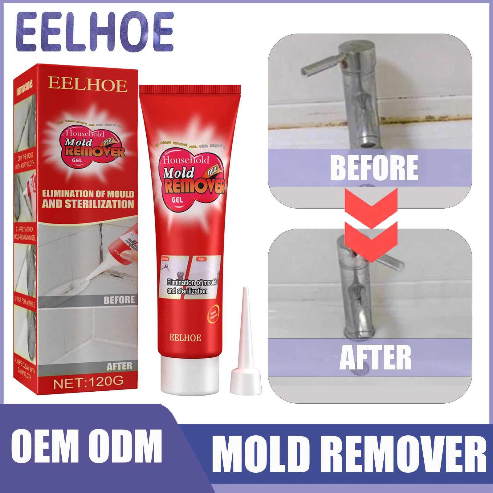 Mildew Remover Gel Deep Wall Mildew Remover Furniture Tile Wall Cleaner