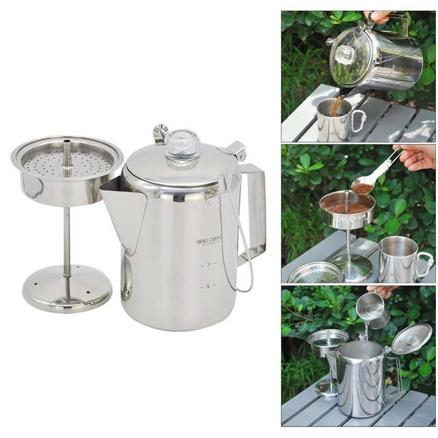 Coffee Percolators Stovetop For Camping, Percolator Coffee Pot Stainless  Steel Coffee Maker Camping 9 Cup - AliExpress