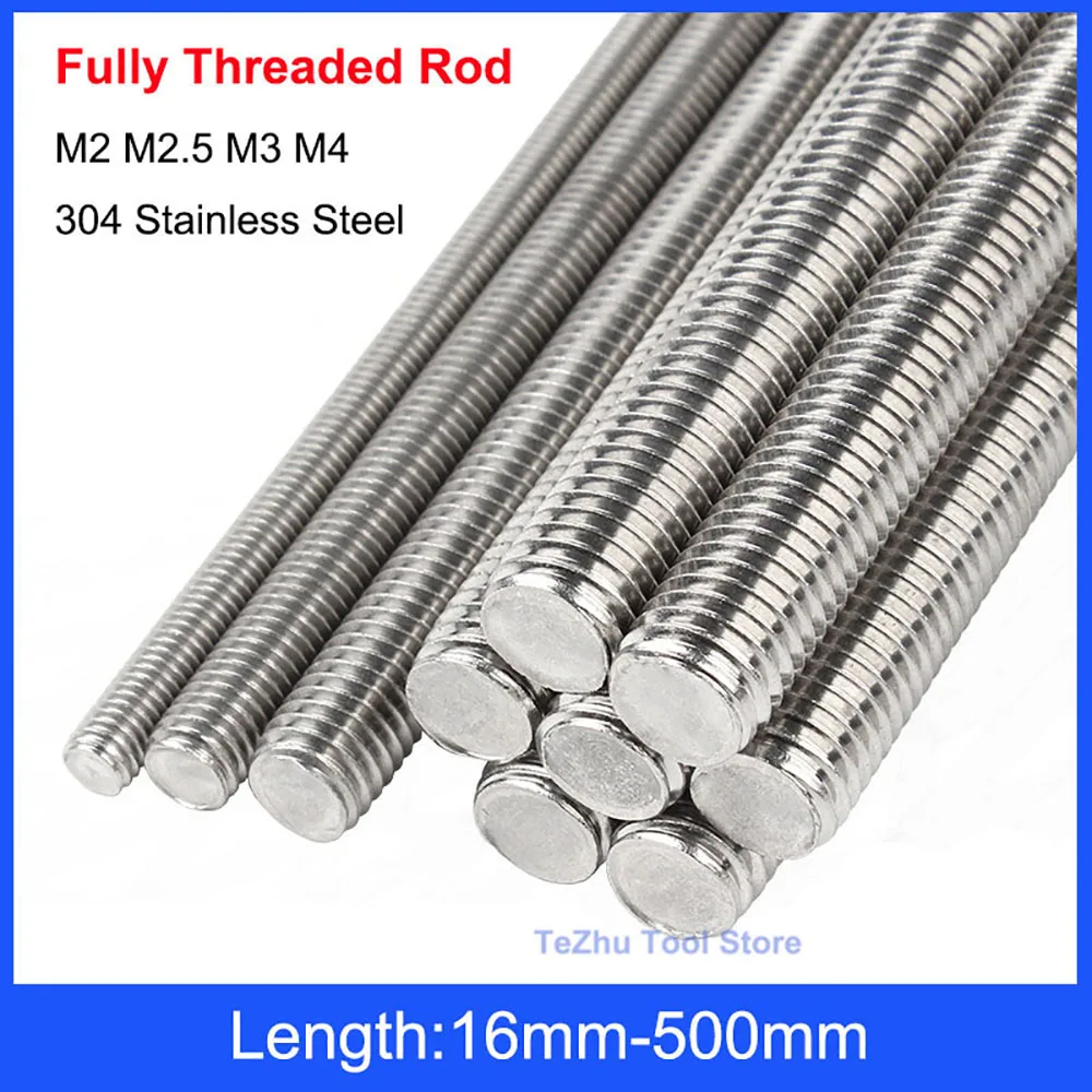 M3 M4 M5 304 Pernos De Barra De Varilla Totalmente Roscada De Acero Inoxidable Longitud De Varilla De Tornillo De Alambre De Rosca Completa 16 20 25 30 35 40 45 50 55 60-300 Mm - AliExprs