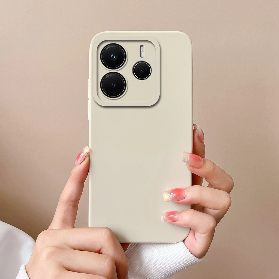 Simple Solid Color Anti-Slip Soft Silicone Phone Case Bumper