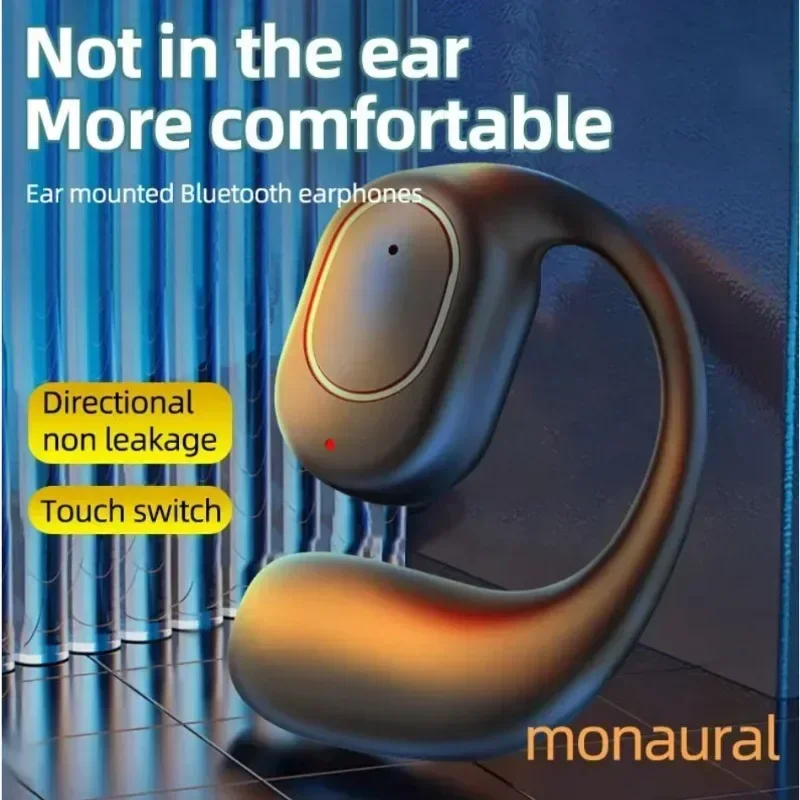KY2 Single Wireless Earphones Air Conduction OWS Headphone HiFi Ear-Hook Music Sports Noise Cancel Headset For All Smartphones 4
