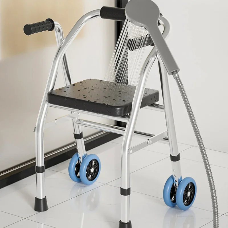 Walking Aid for The Elderly, Rehabilitation Assistance Cart, Anti-fall Hand-push Walker, Can Sit on The Armrest Frame Crutches 3