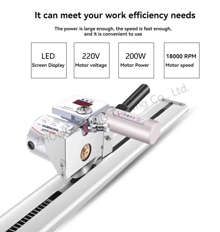 High Speed High Power Cloth Cutting Machine Track Cutting Machine