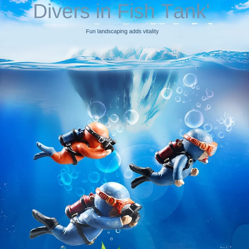 erectie Ga trouwen ontploffen Blue Fat Man Aquarium Decoration Resin Floating Diver Fish Tank Ornaments  Plants Decor Cute Camera Oxygen Cartoon Character Ball| | - AliExpress