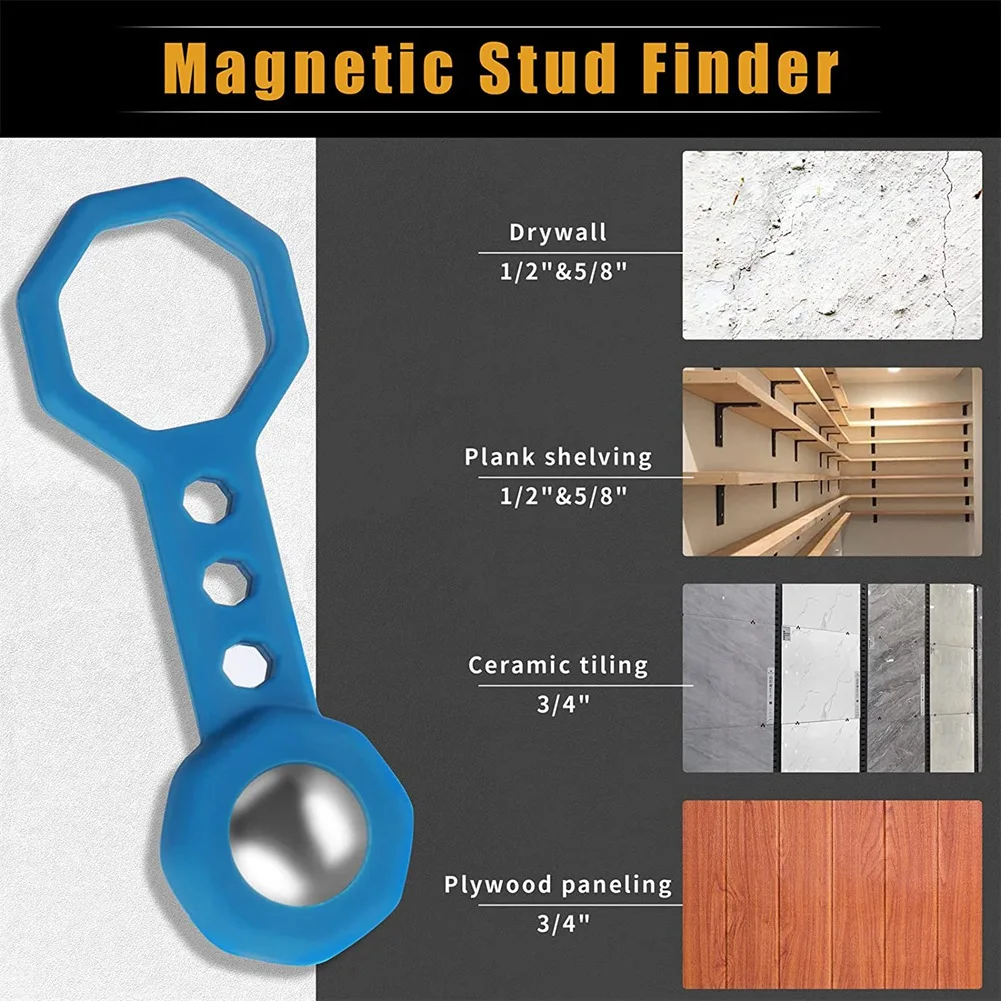 Stud Finder Wall Scanner,27 Pounds Pull Magnetic Power,No Batteries Required Wall Stud Finder Stud Finder for Drywall A 6