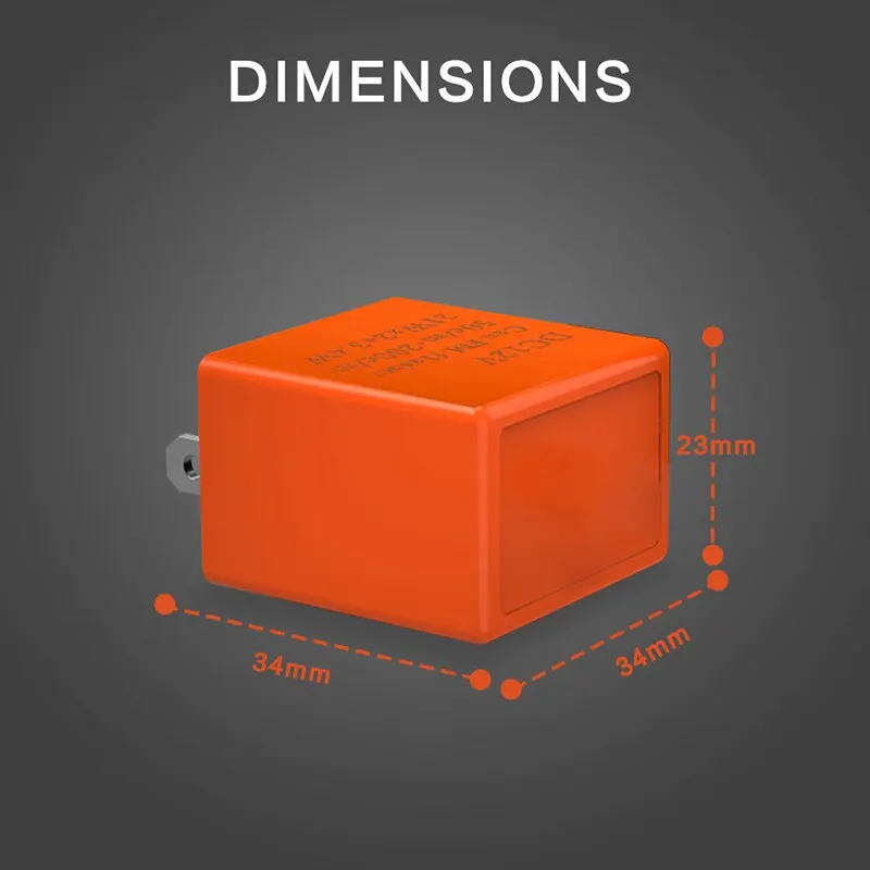 Motorcycle LED Flasher Relay 2Pin Adjustable Frequency for Motorbike