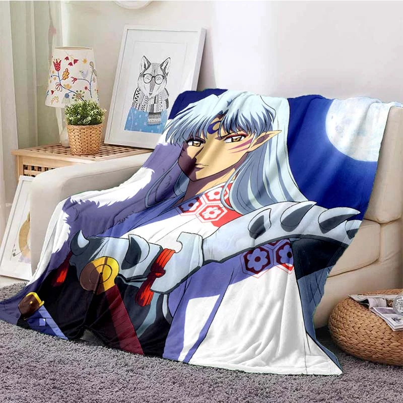 Japanese Cartoon Blanket Inuyasha Anime Blankets Sofa Blanket Fan Anime Blanket 3d