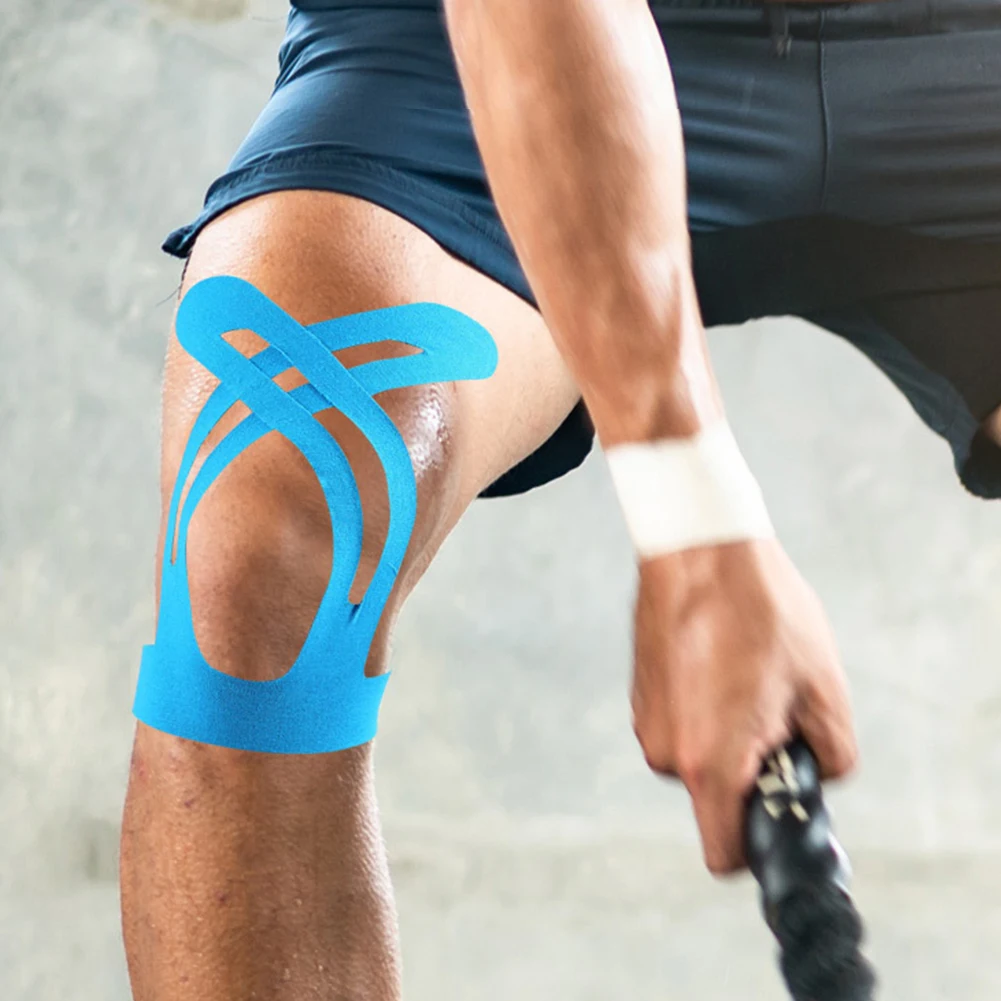 5Pcs Precut Kinesiology Tape Elastic Sports Protection Patches Sport Knee Tape for Knee Support & Stability