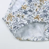 UV Small Baby Girl Swimsuit One Piece Swimming Swimwear Floral Ruffles Bathing Suit Long Sleeve Kid Beach Swim Swear 6month-7yrs 5